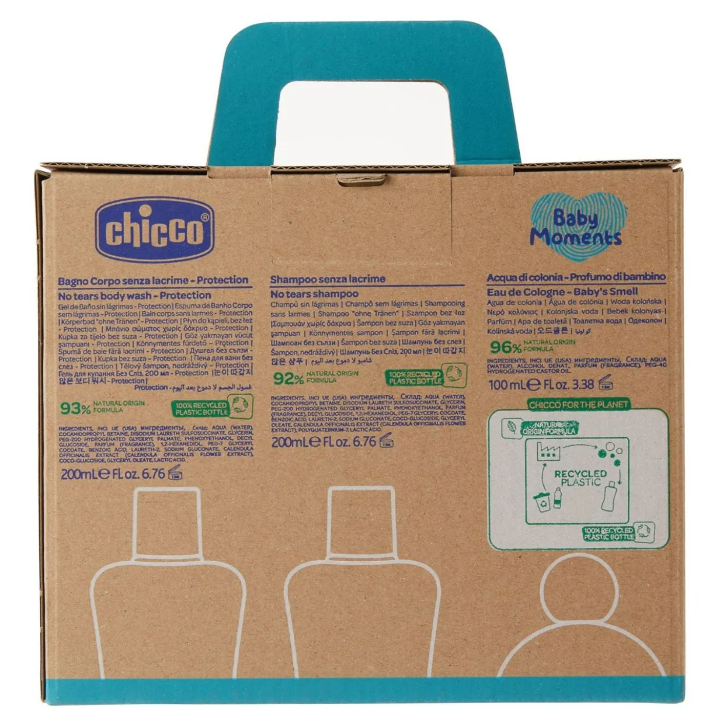 Baby Moments Set Clean&Sweet Bagnoschiuma Shampoo Colonia 0m+