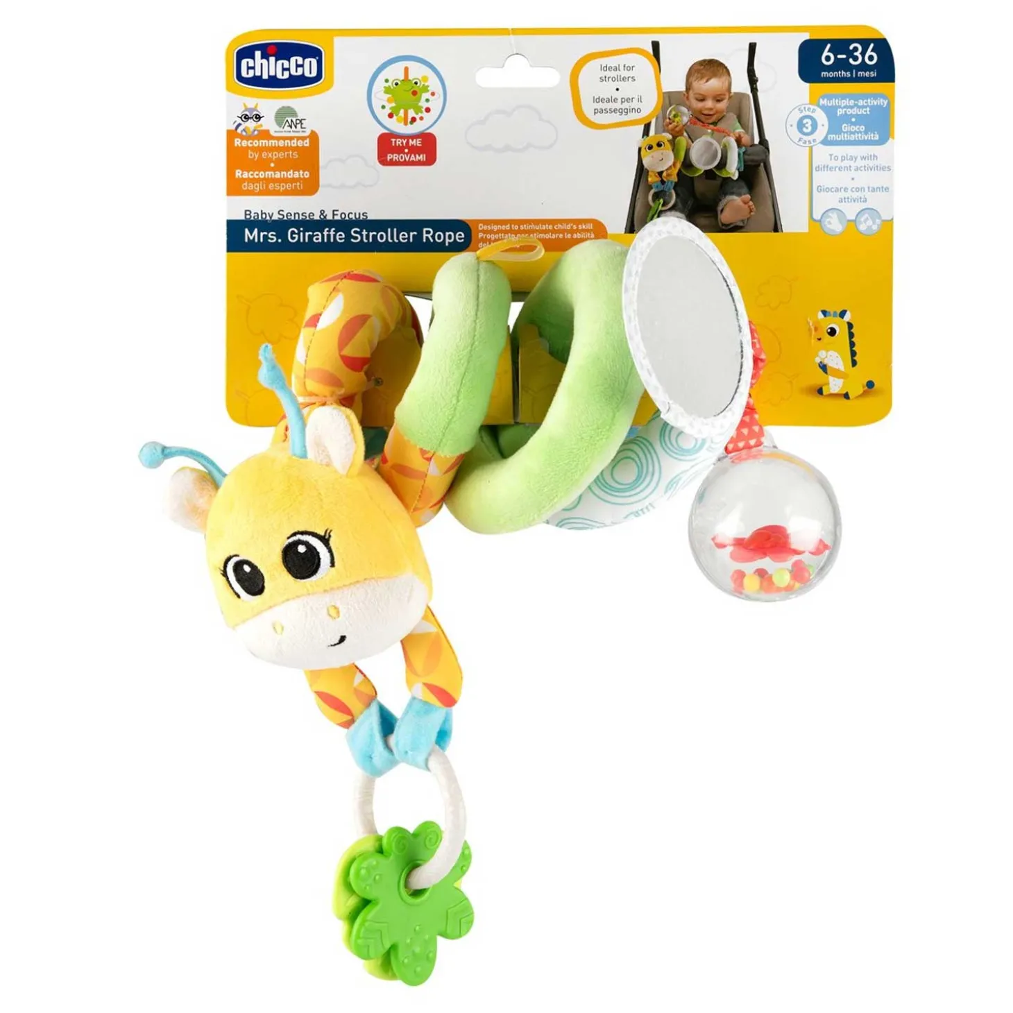 Baby Sense & Focus Fune Passeggio Mrs Giraffa