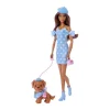 Barbie Cuccioli A Passeggio Azzurra JFP38
