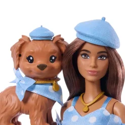 Barbie Cuccioli A Passeggio Azzurra JFP38