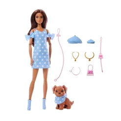 Barbie Cuccioli A Passeggio Azzurra JFP38