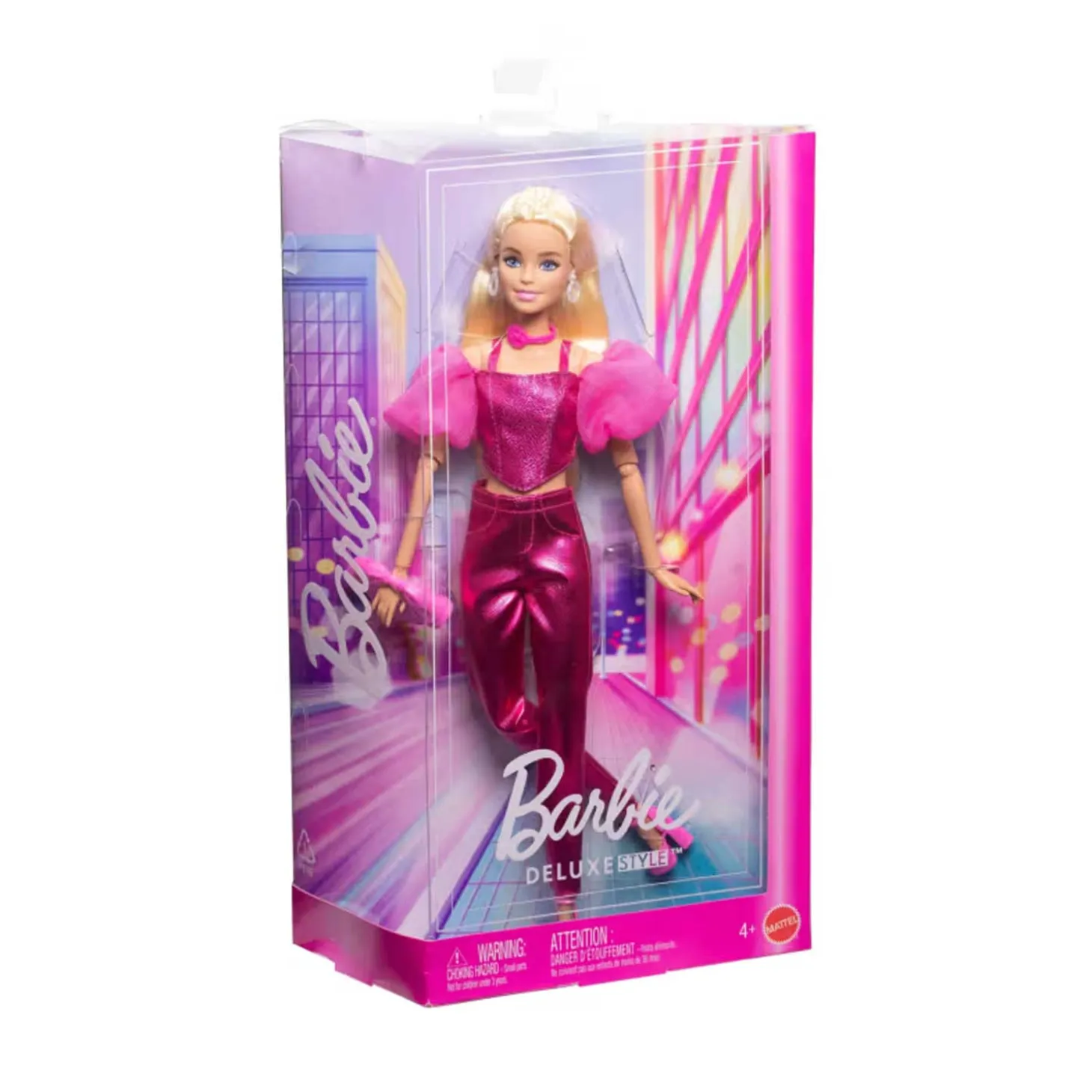 Barbie Fashionista Deluxe Metallic Bionda Con Vestito Rosa JFP40