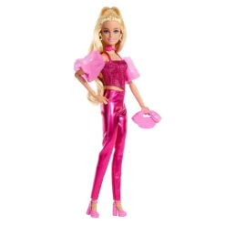 Barbie Fashionista Deluxe Metallic Bionda Con Vestito Rosa JFP40