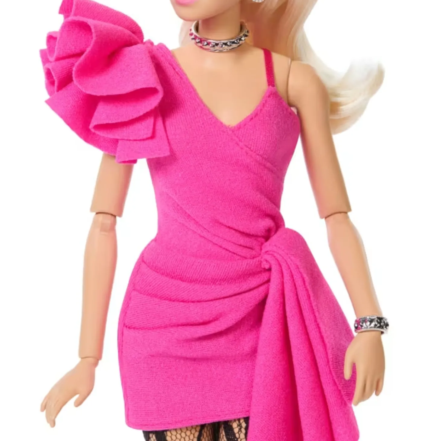 Barbie Fashionista Deluxe Style Bionda Vestito Fucsia JJN73