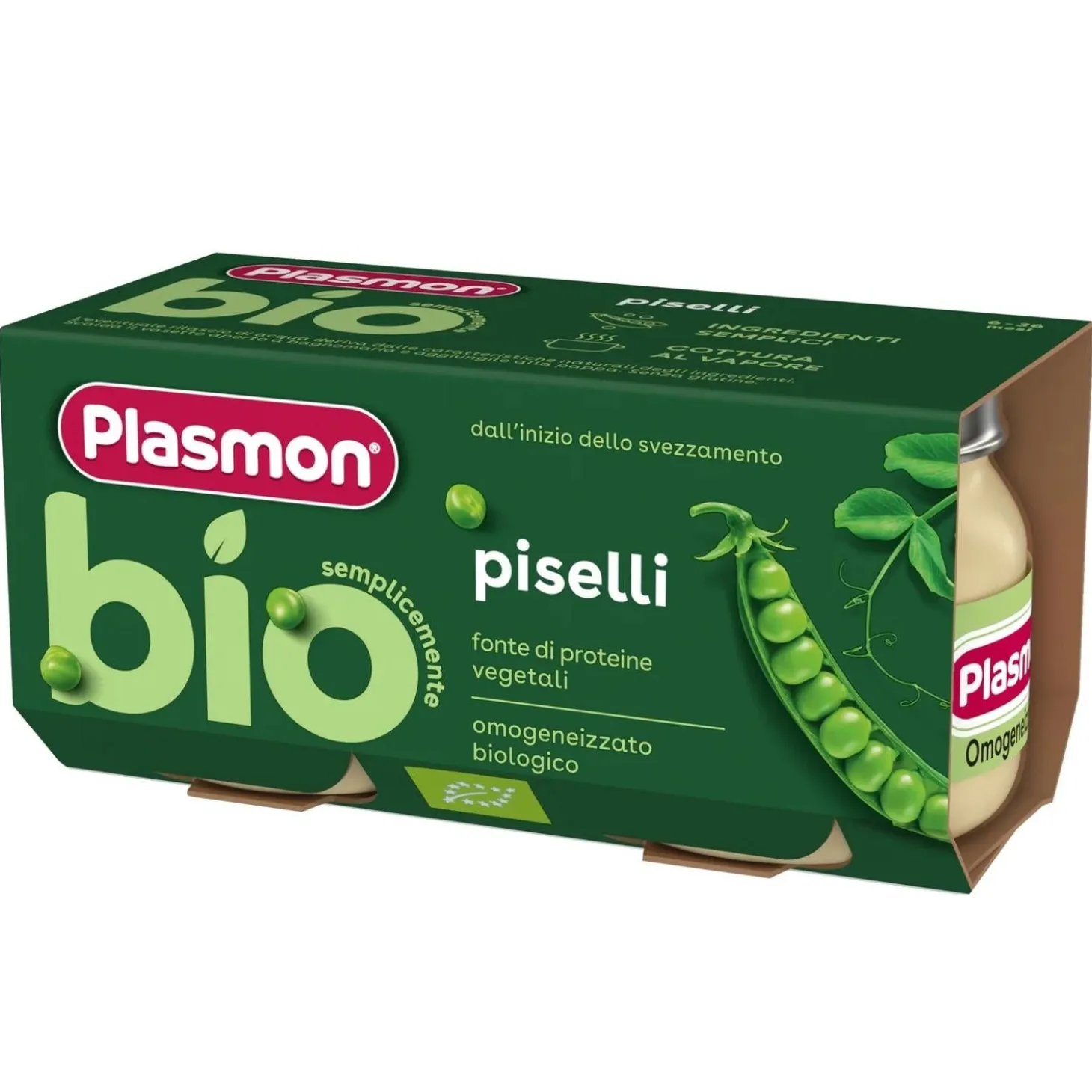 BIO Omogeneizzato Legumi Piselli: Confezione 2x80 gr