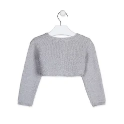 Bolero in Tricot color Argento Bambina Junior