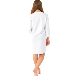 Camicia Da Parto Bamboo Manica Lunga Avorio