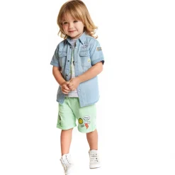 Camicia Jeans Manica Corta Baby Bimbo