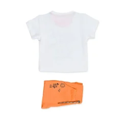 Completo Maglietta e Bermuda Arancioni Baby Bambino