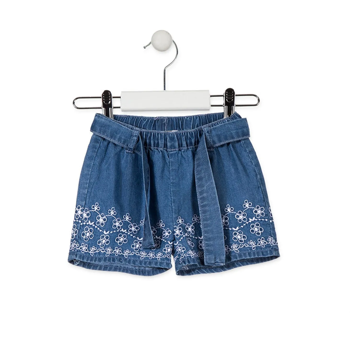 Completo Maglietta e Shorts in Denim Baby Bambina