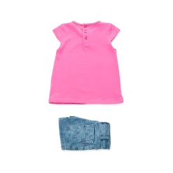 Completo Shorts + Maglietta Fucsia Baby Bambina