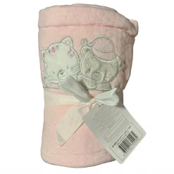 Coperta Jersey Letto Ricamata Arrotolata
