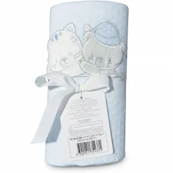 Coperta Jersey Letto Ricamata Arrotolata