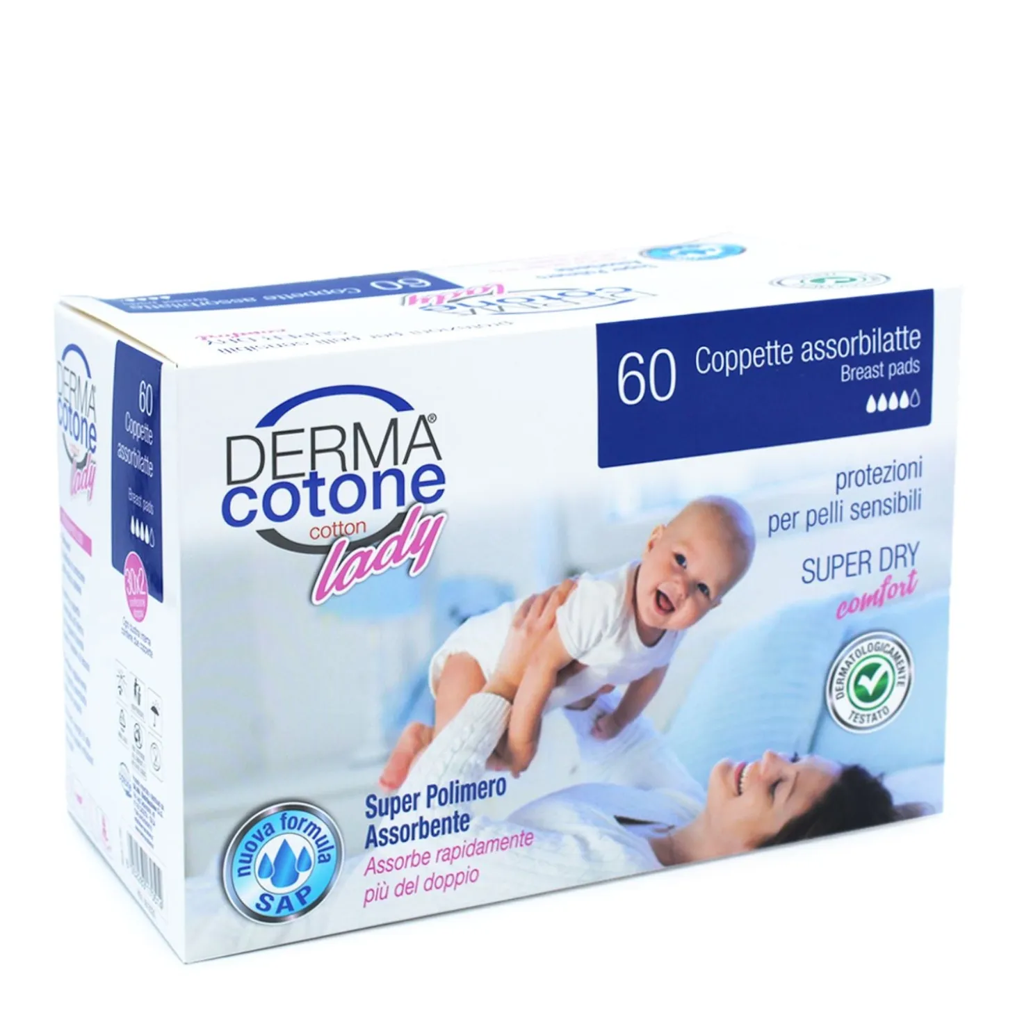 Coppette Assorbilatte Dermacotone 60 Pz