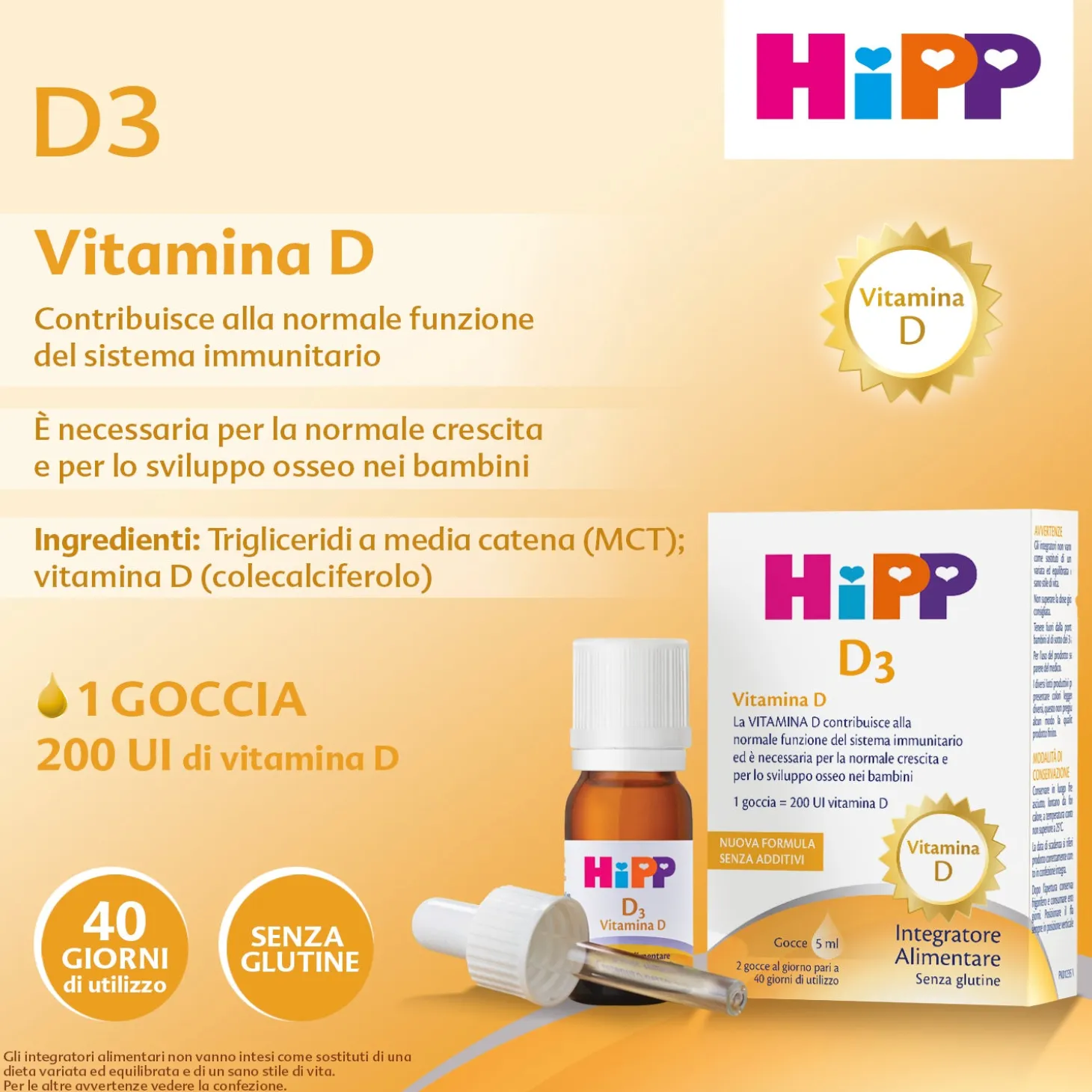 D3 Vitamina D Difese Immunitarie Bambini 5 ml