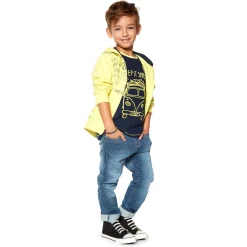 Felpa Gialla con Stampe Bambino Junior
