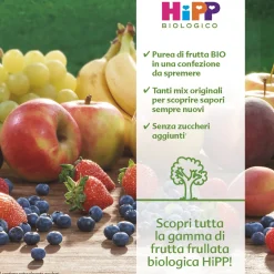 Frutta Frullata Dragone Mela Pera Frutto Del Drago Ribes Nero 90gr