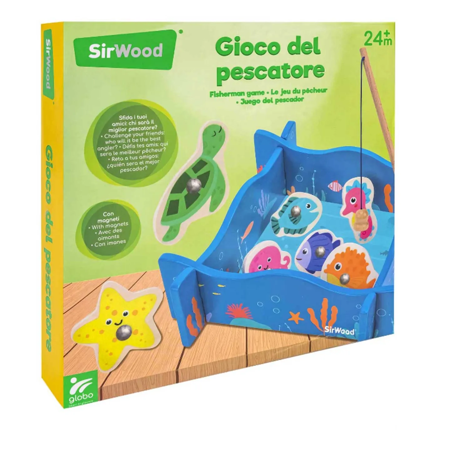 Gioco pesca in legno con magneti