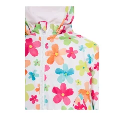 Giubbotto con Cappuccio a Fiori Baby Bambina
