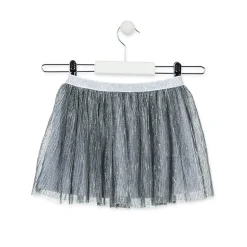Gonna Argento in Tulle Bambina Junior
