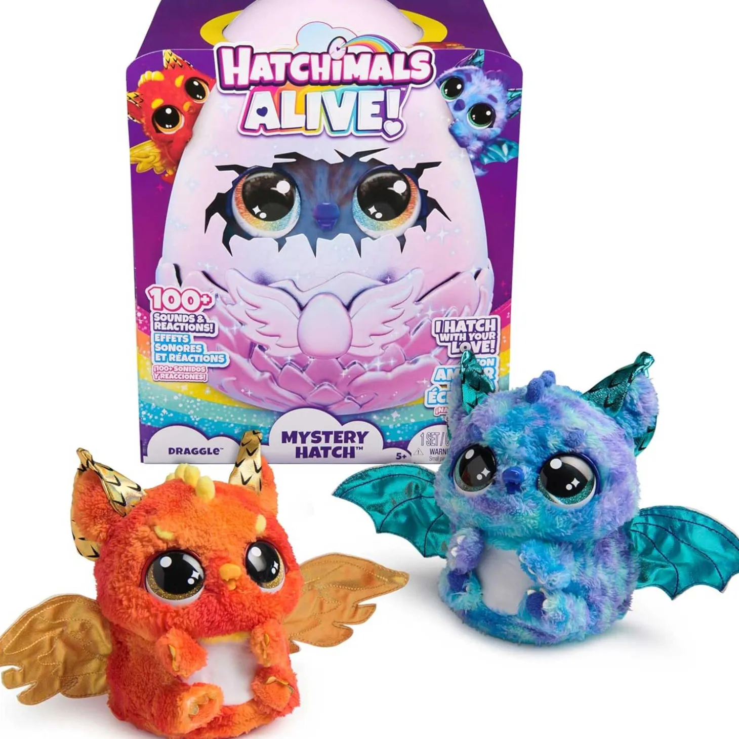 Hatchmals Alive Magico Uovo Versione Draggle Con Peluche A Sorpresa