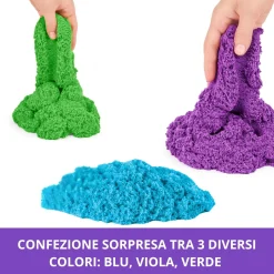 Kinetic Sand: Sacchetto con 900Gr di Sabbia Cinetica Colorata