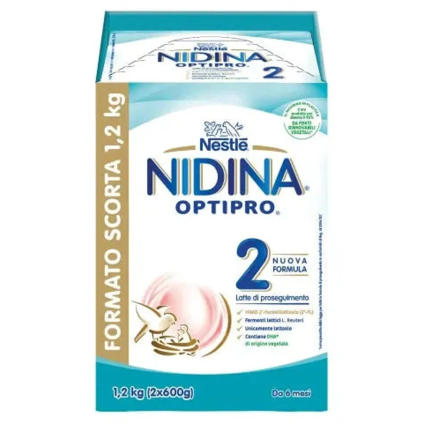 Latte In Polvere Nidina 2: Confezione 1200 gr (2x600)