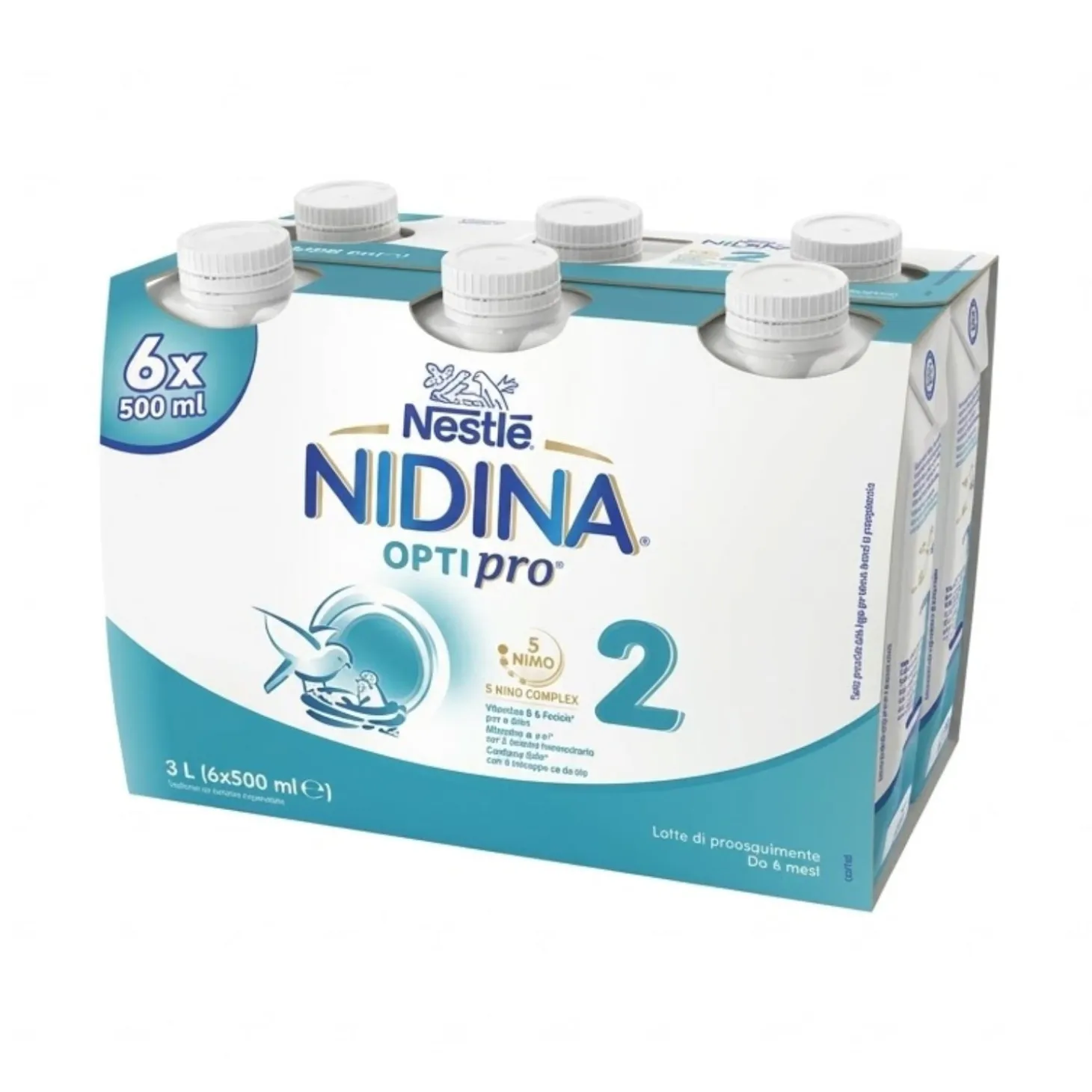 Latte Liquido Nidina 2: Confezione 6x500 ML