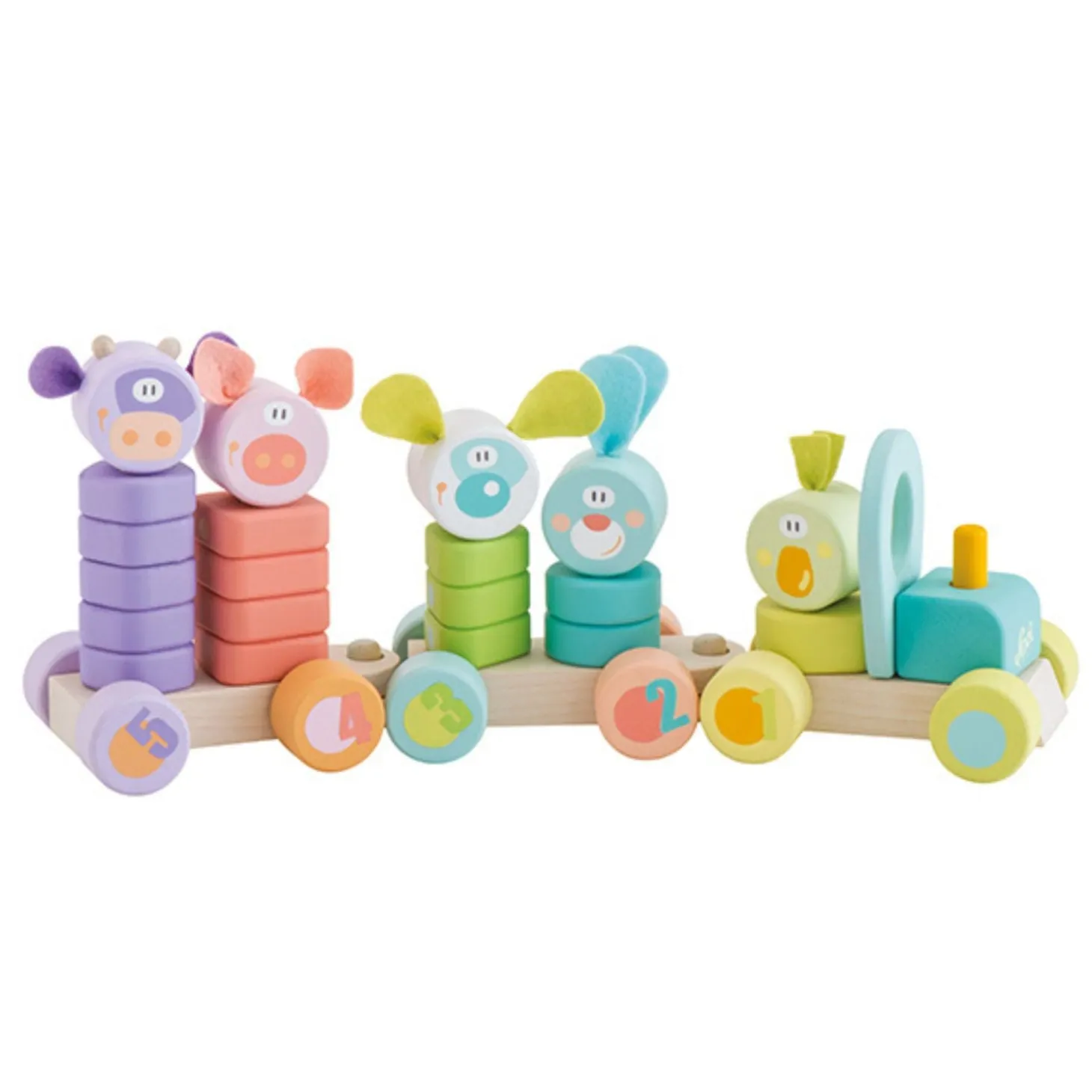 Legno Impilabile Trenino Forme & Numeri