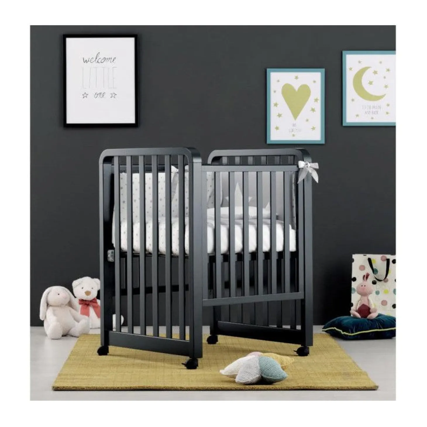 Lettino Glam 9 In 1 + Materasso + Completo Piumone Glam