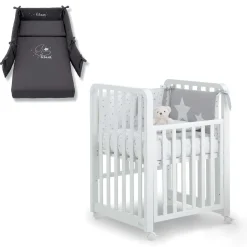 Lettino Glam 9 In 1 + Materasso + Completo Piumone Glammy