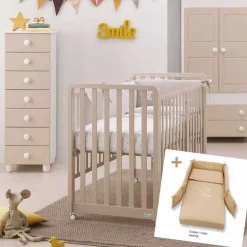 Lettino Glam 9 In 1 + Materasso + Completo Piumone Glammy