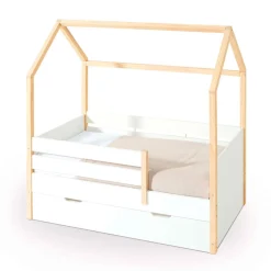 Letto Montessori a Casetta Sogni 70x140 cm Con Cassetti