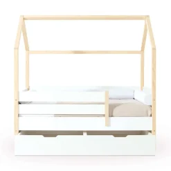 Letto Montessori a Casetta Sogni 70x140 cm Con Cassetti