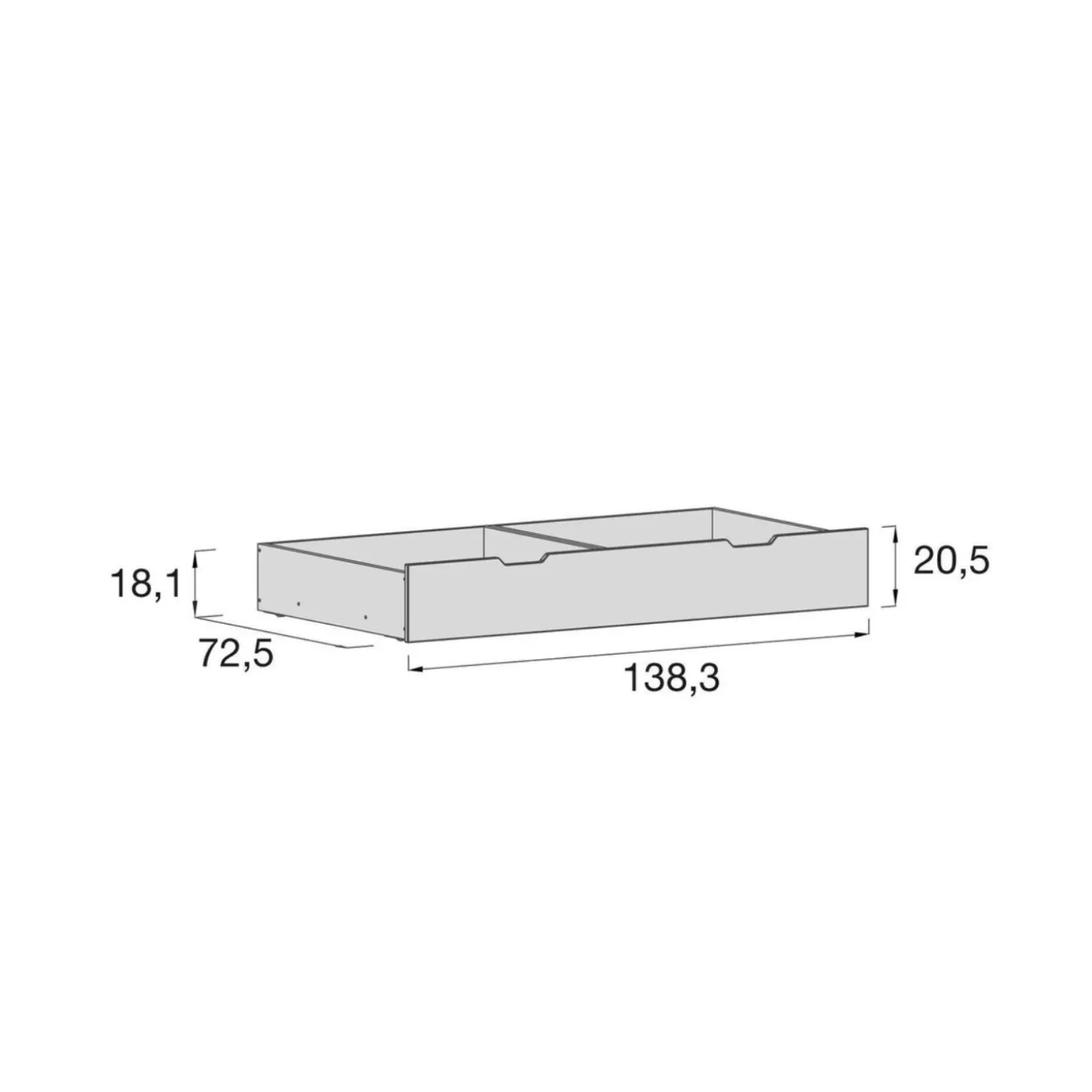 Letto Montessori a Casetta Sogni 70x140 cm Con Cassetti