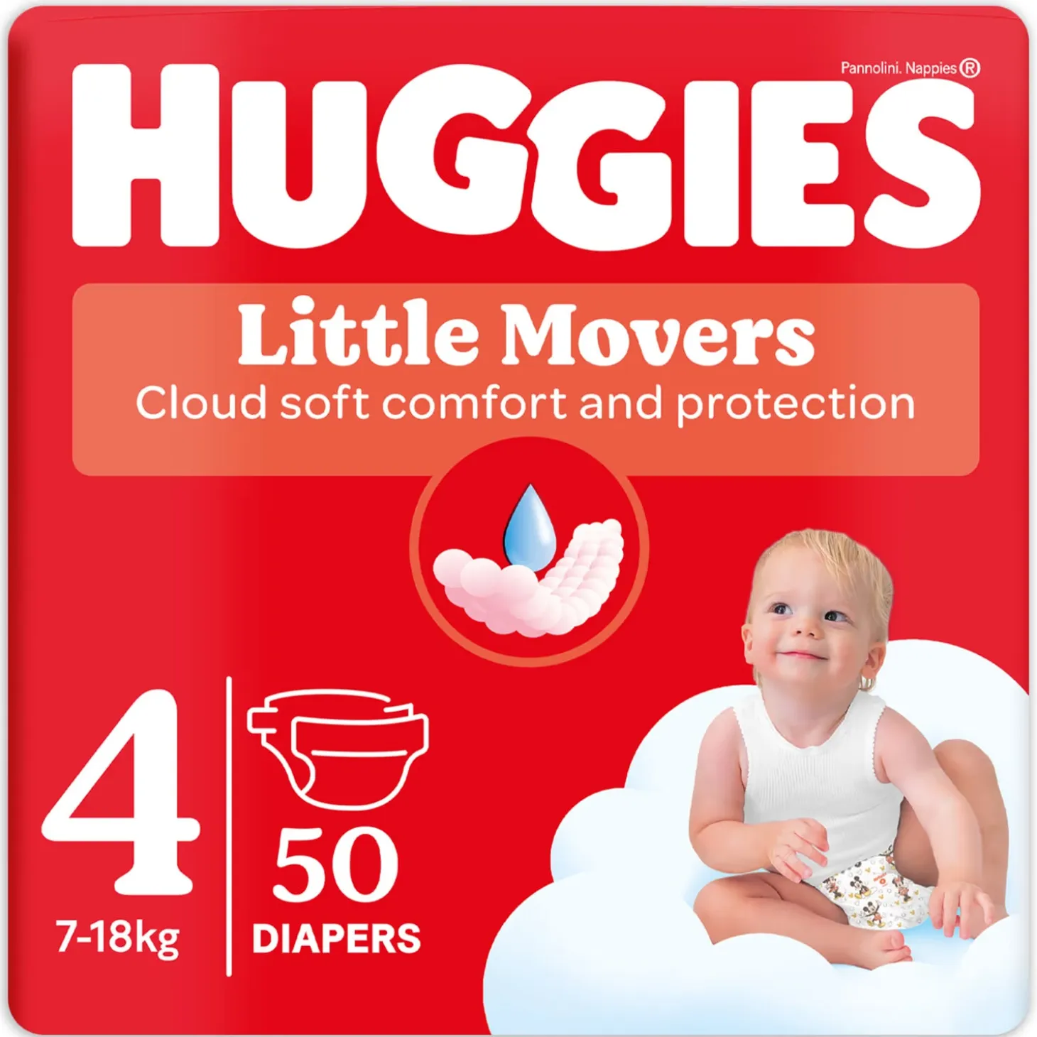 Little Movers Pannolini taglia 4 50 pezzi