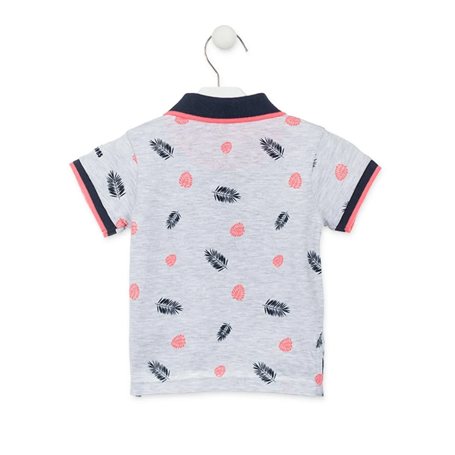 Maglietta Polo di Cotone Fantasia Tropicale Baby Bambino
