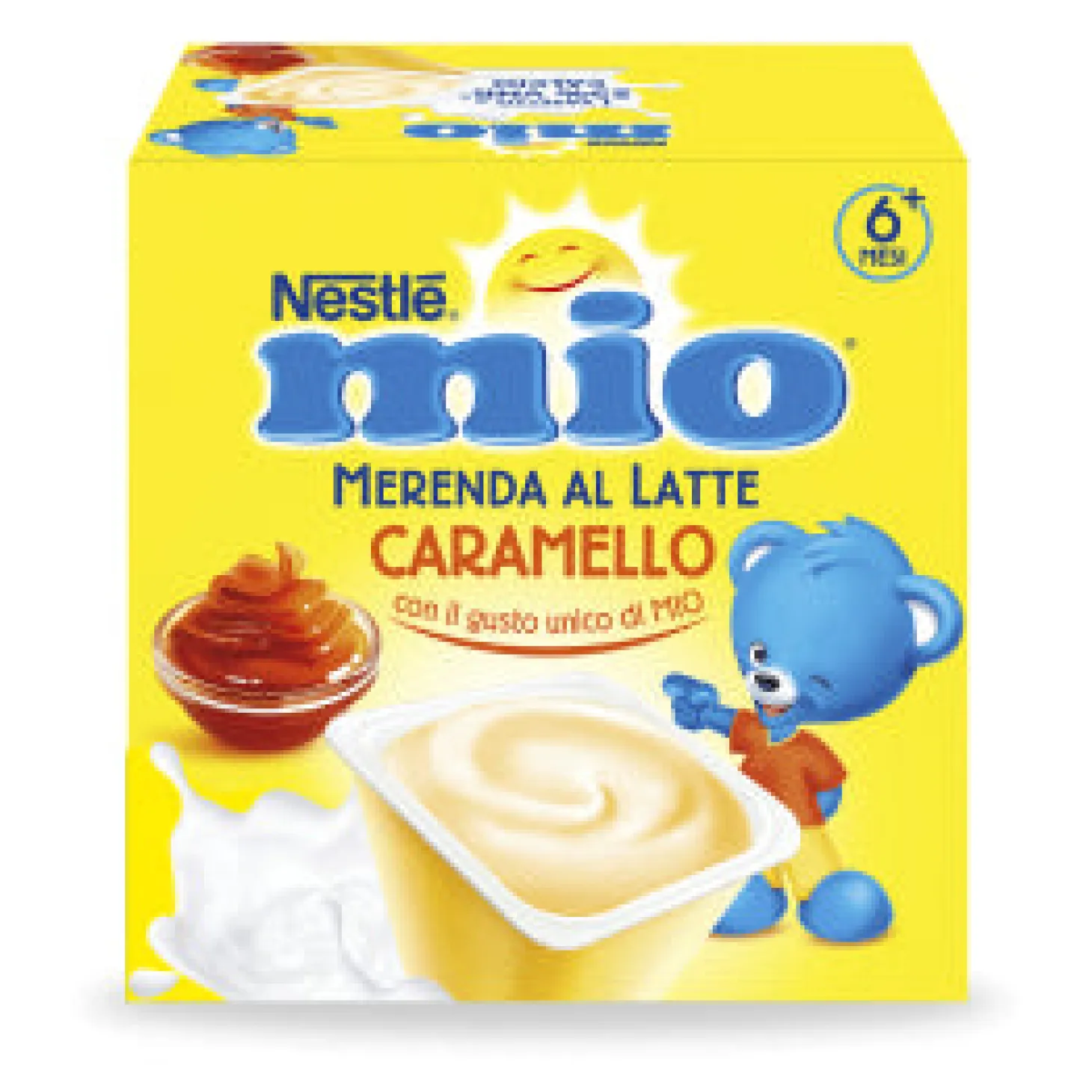 Merenda Lattea Caramel: Confezione 4x100 gr