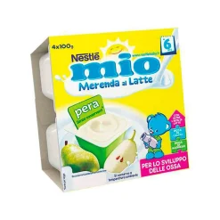 Merenda Lattea Pera: Confezione 4x100 gr