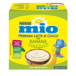 Merenda Latte di Cocco Banana: Confezione 4x90 gr