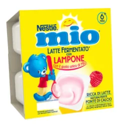 Merenda Latte Fermentato Lampone: Confezione 4x100 gr