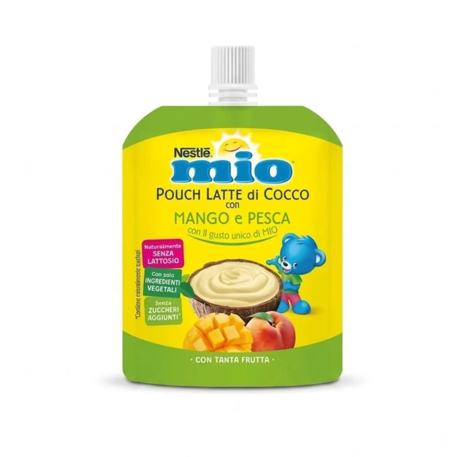 Mio Pouch Latte di Cocco Mango Pesca: Confezione 90 gr