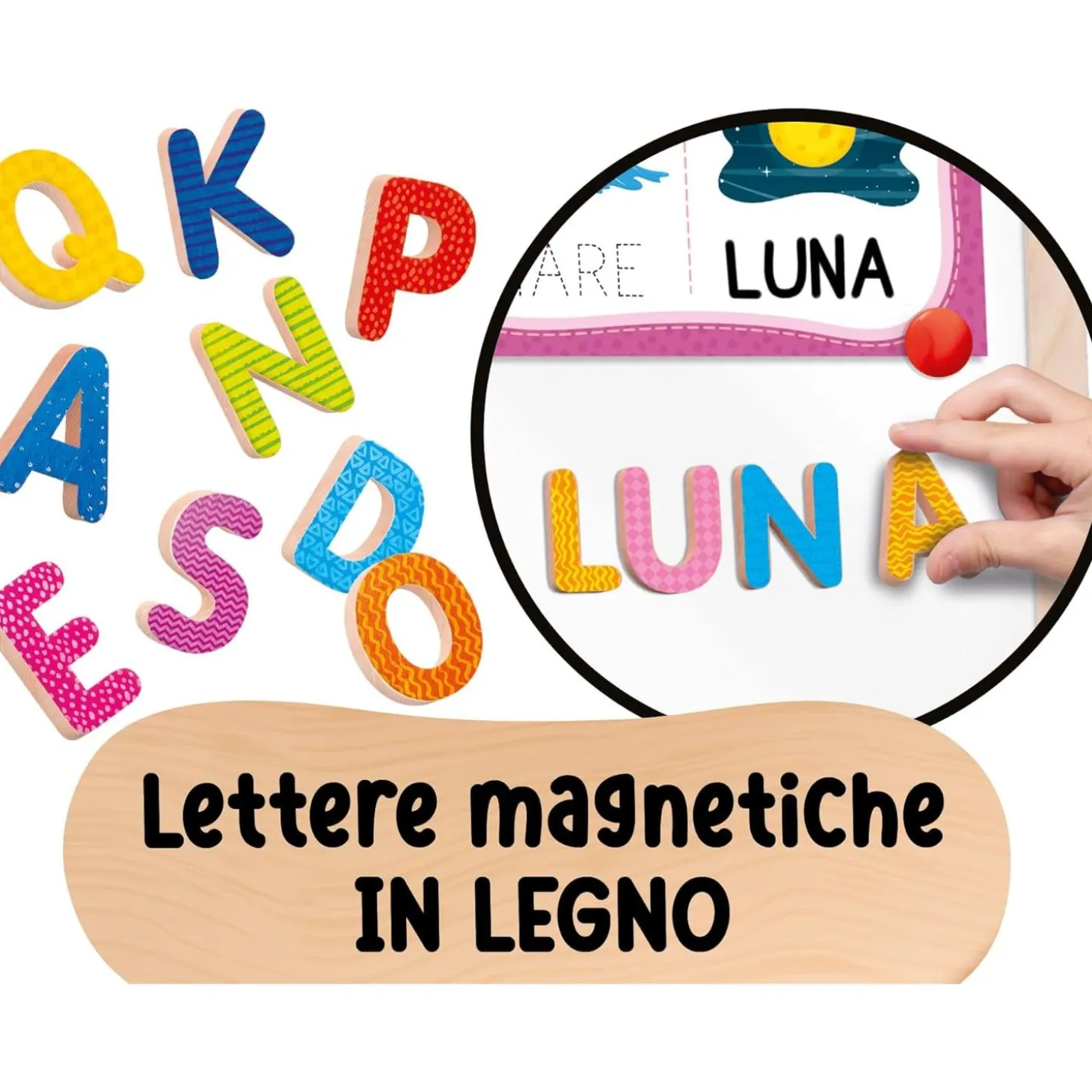 Montessori Lavagnona in Legno Cresce Con Te