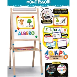 Montessori Lavagnona in Legno Cresce Con Te