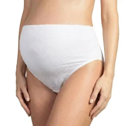 Mutanda Gestante in Cotone Piquet Bianco