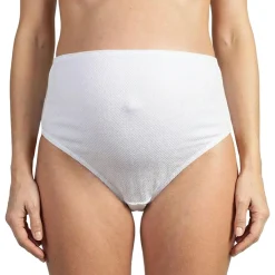 Mutanda Gestante in Cotone Piquet Bianco