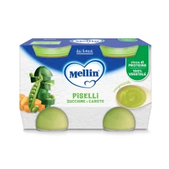 Omogeneizzati Piselli Zucchine Carote: Confezione 2x130 gr
