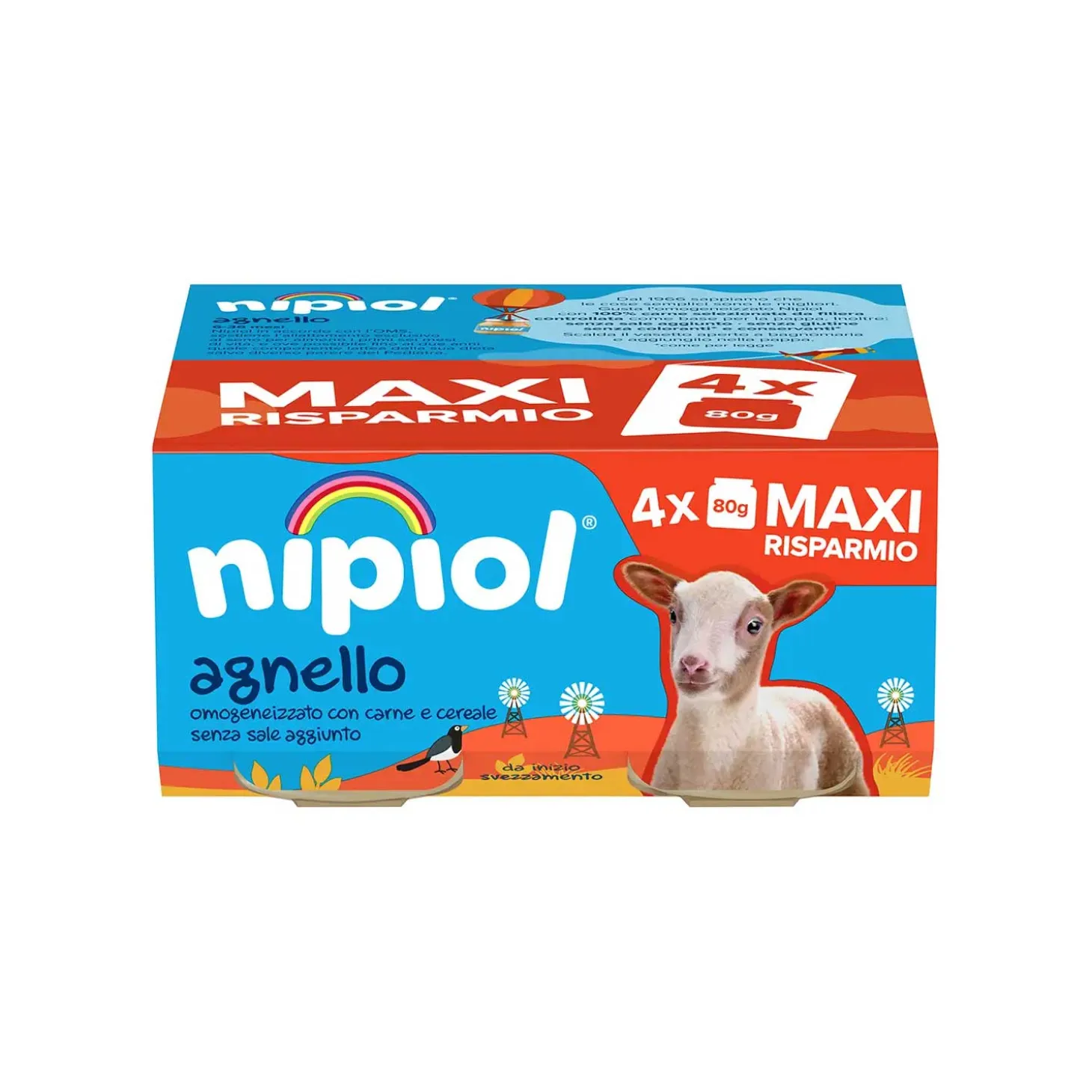 Omogeneizzato Carne Agnello: Confezione 4x80 gr