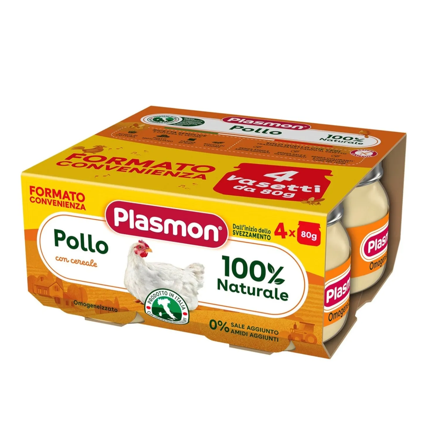 Omogeneizzato Carne Pollo: Confezione 4x80 gr
