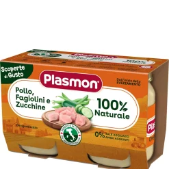 Omogeneizzato Carne Pollo Fagiolini e Zucchine: Confezione 2x120 gr
